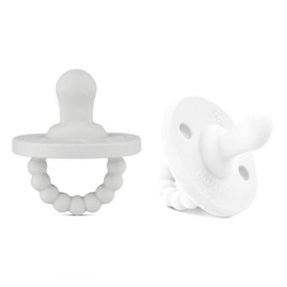 New 2 pack Ryan & Rose Cutie PAT Pacifier Teether Set